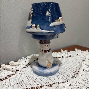 Snowman Holiday Night Light - Blue by Home Interiors